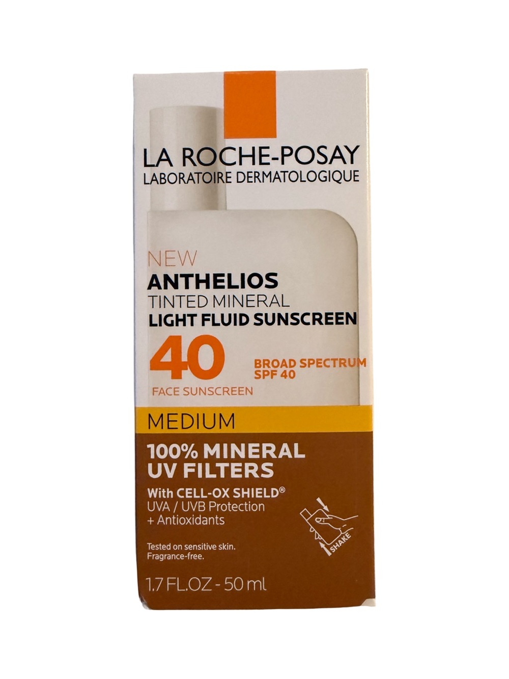 Anthelios Tinted Mineral Light Fluid Sunscreen SPF 40 - Medium (Tinted)